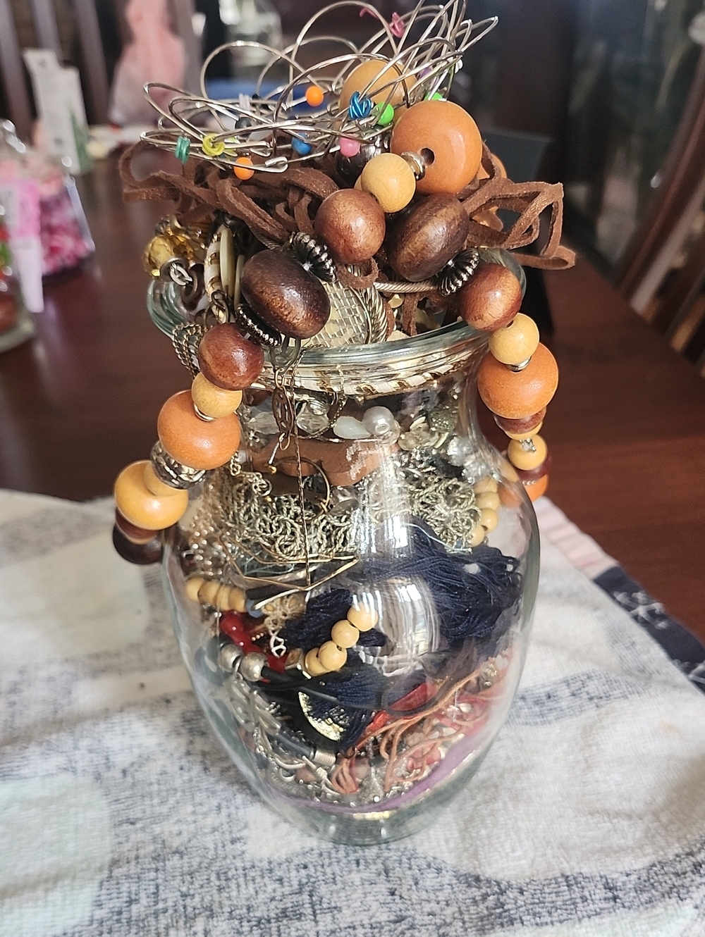 Vintage Mixed Necklace Collection in Brown, Gold, Black